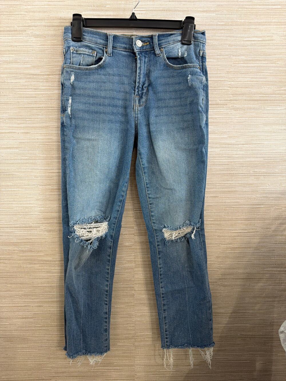 Kensie Jeans Vintage Luxe The Slim Distressed Raw Hem Jeans 2/26